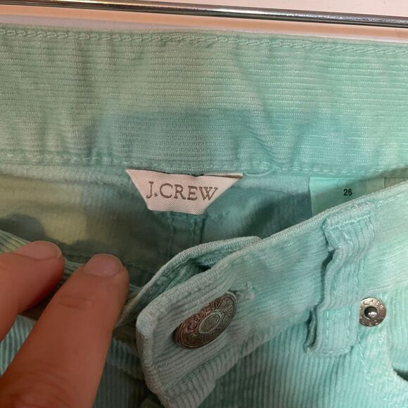 J CREW | mint green corduroy pants 26 - Picture 4 of 9